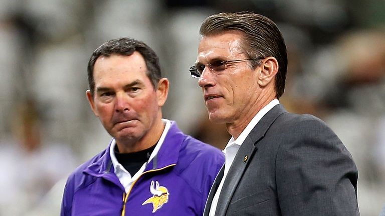 Mike Zimmer (L) and Rick Spielman (R) will continue to lead the Vikings 'next year and beyond'