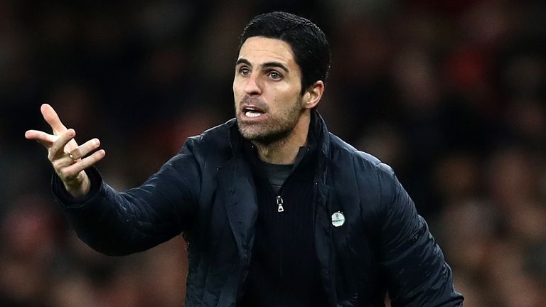 Mikel Arteta was unhappy with Arsenal's first-half performance