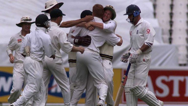 Nasser Hussain, Mike Atherton and Alec Stewart all made ducks as England crashed to 2-4 on day one of the first Test against South Africa in 1999