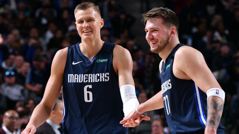 Kristaps Porzingis returned from injury to join Luka Doncic on court for the Dallas Mavericks