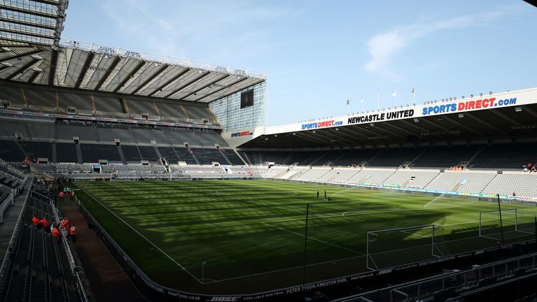 NEWCASTLE UPON TYNE, ENGLAND - APRIL 20: A General view of St James&#39;s Park home stadium of Newcastle United during the Premier League match between Newcastle United and Southampton FC at St. James Park on April 20, 2019 in Newcastle upon Tyne, United Kingdom. (Photo by James Williamson - AMA/Getty Images)