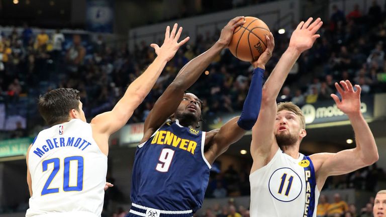 Denver Nuggets against the Indiana Pacers in Week 11 of the NBA season.