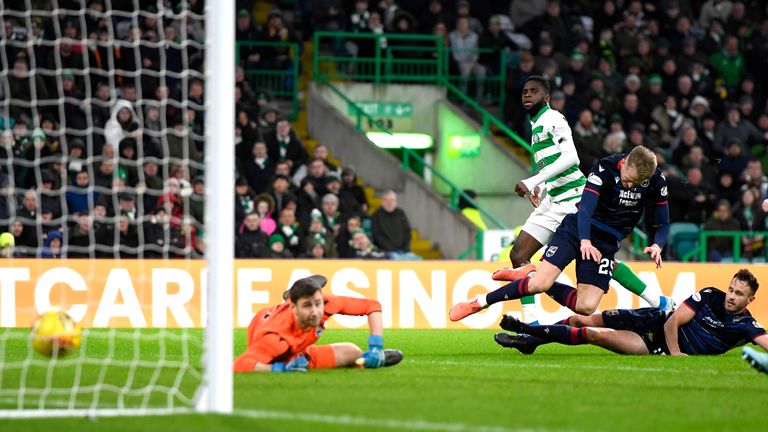 Edouard strokes home Celtic's third against Ross County to settle the game