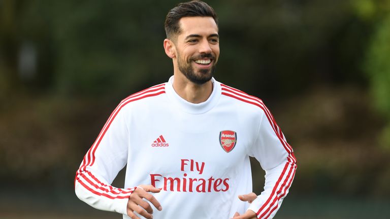Pablo Mari during a training session at London Colney