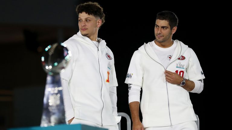 Patrick Mahomes and Jimmy Garoppolo