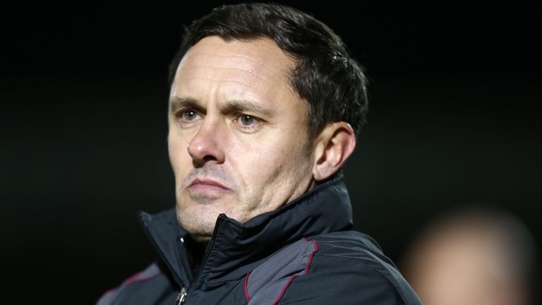 Paul  Hurst pictured at the game against Northampton on Tuesday night