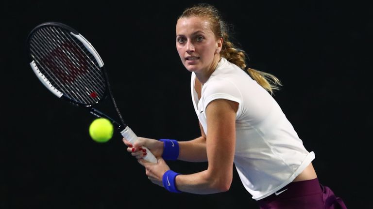 Petra Kvitova in action at this year's Brisbane International
