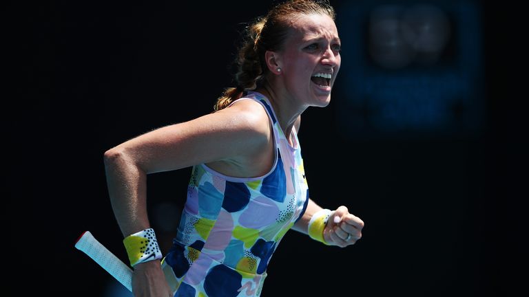 Petra Kvitova had not dropped a set in Melbourne this fortnight before playing Maria Sakkari