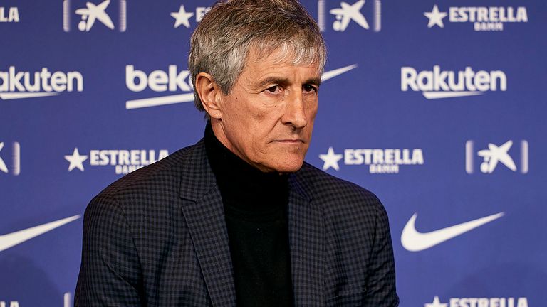 Quique Setien is unveiled as new head coach of Barcelona