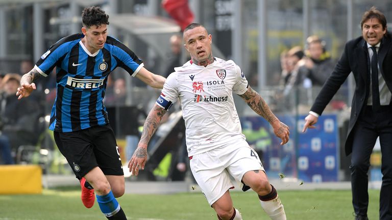 Radja Nainggolan was on the score sheet for Cagliari against Inter Milan