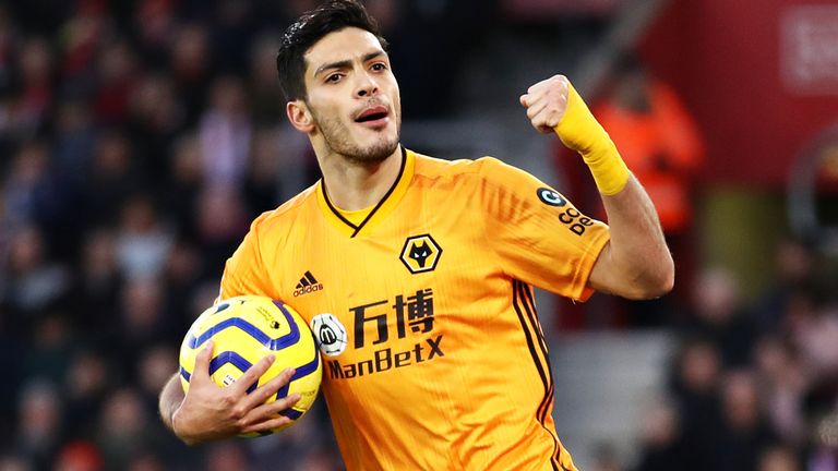 Raul Jimenez celebrates his equaliser