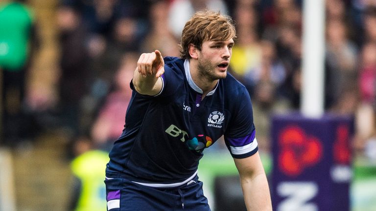 Richie Gray in action for Scotland during the Six Nations