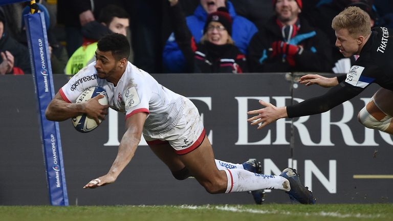 Rob Baloucoune pushed Ulster in front with a try early in the second half