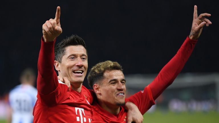 Robert Lewandowski's goal set Bayern on their way