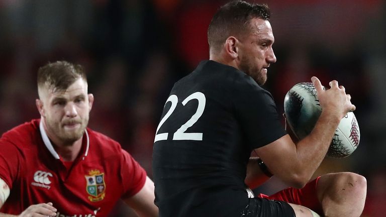 Aaron Cruden in action against the British and Irish Lions in 2017