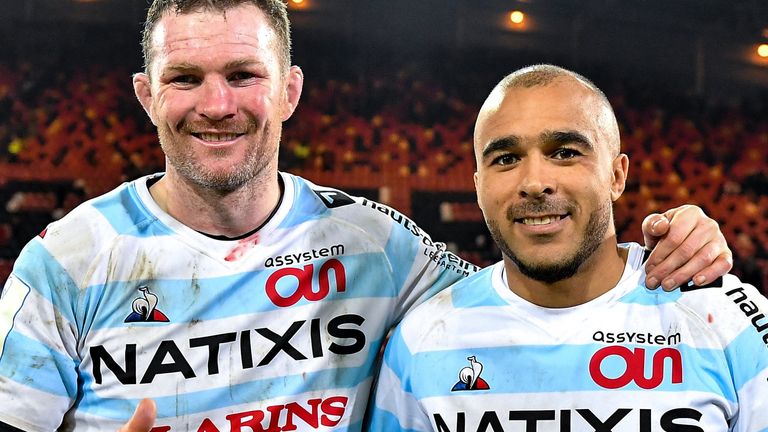 Donnacha Ryan (left) and Simon Zebo after the Champions Cup match against Munster at Thomond Park