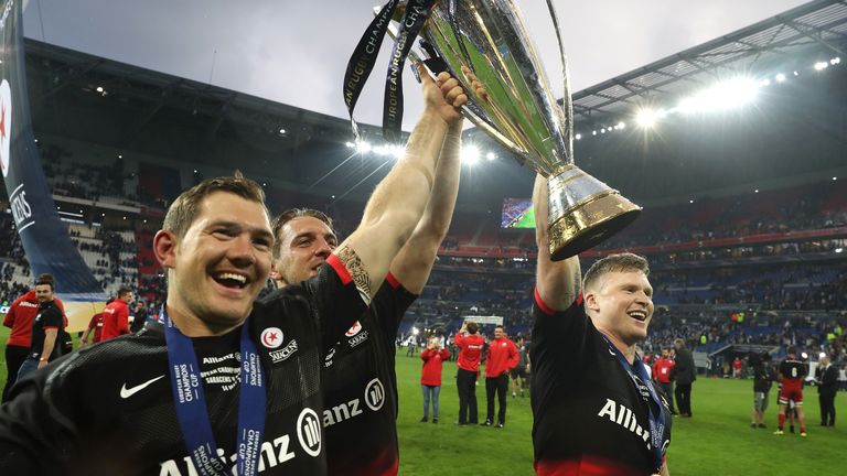 LYON, FRANCE - MAY 14: during the European Rugby Champions Cup Final match between Racing 92 and Saracens at Stade de Lyon on May 14, 2016 in Lyon, France.