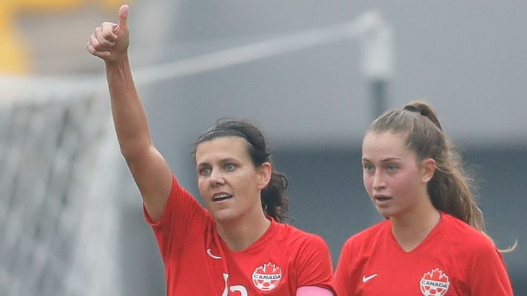 Christine Sinclair has scored 185 times in 290 international appearances