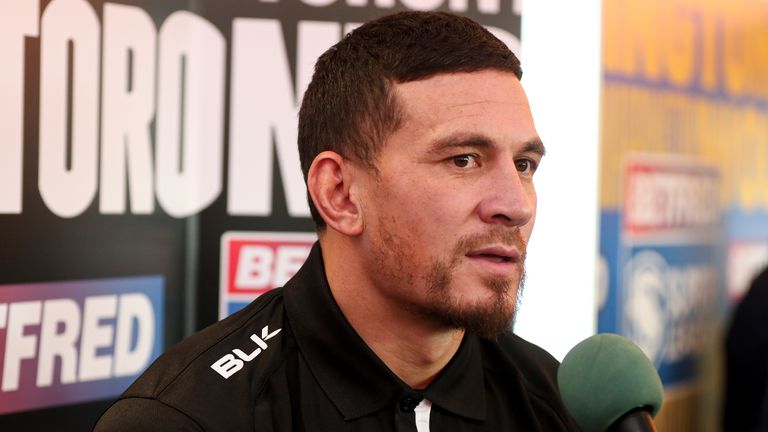 Picture by Allan McKenzie/SWpix.com - 24/01/2020 - Rugby League - Super League - Betfred Super League Launch 2020 - Emerald Headingley Stadium - Leeds, England - Sonny Bill Williams during the launch