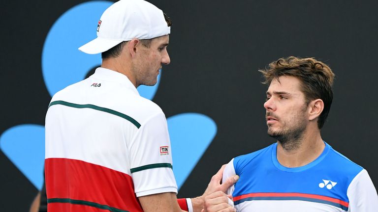 Stan Wawrinka (right) won his first Grand Slam singles title at the Australian Open in 2014