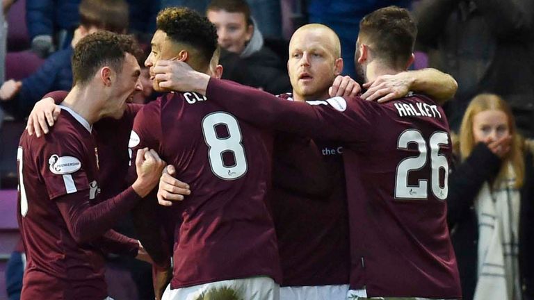 Rangers were held to a 1-1 draw with Hearts after Steven Naismith's strike