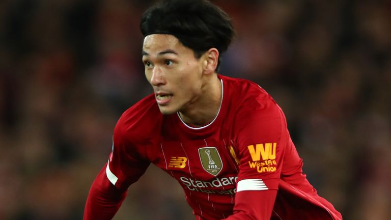 Liverpool midfielder Takumi Minamino made his debut against Everton