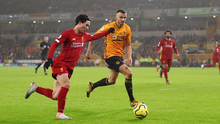 WOLVERHAMPTON, ENGLAND - JANUARY 23: during the Premier League match between Wolverhampton Wanderers and Liverpool FC at Molineux on January 23, 2020 in Wolverhampton, United Kingdom. (Photo by Catherine Ivill/Getty Images)