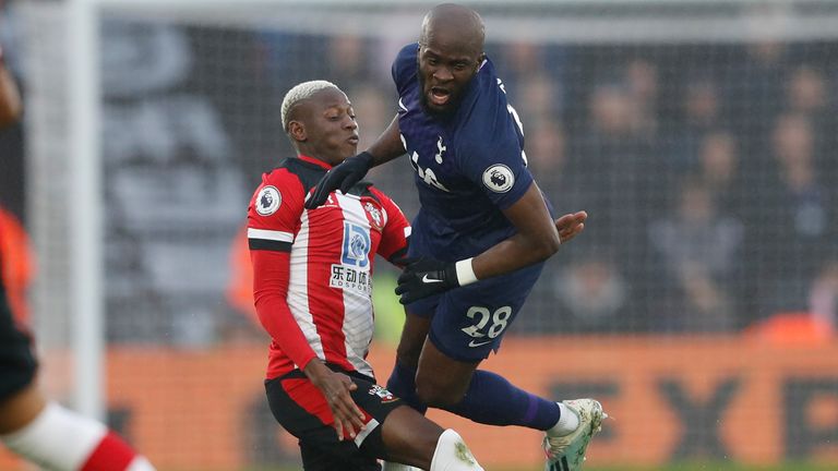 Tanguy Ndombele was also injured in the first half against Southampton