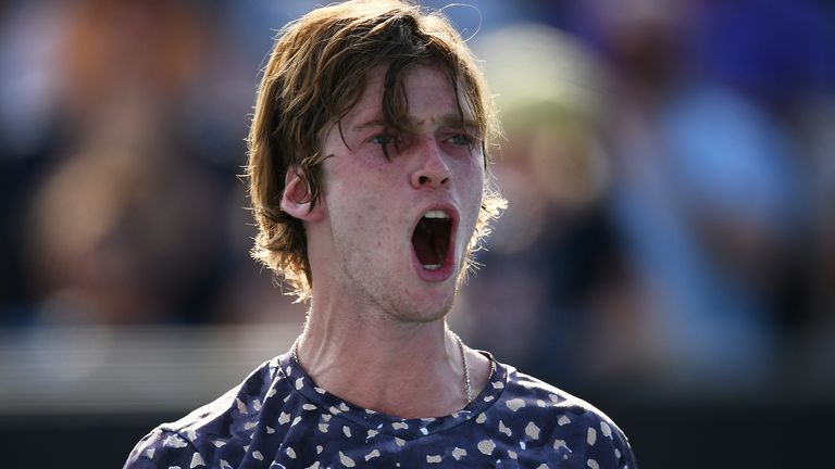 Andrey Rublev is through to second week of a Grand Slam for the second consecutive time