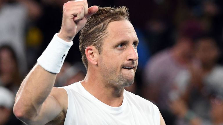 Tennys Sandgren has matched his best Grand Slam run