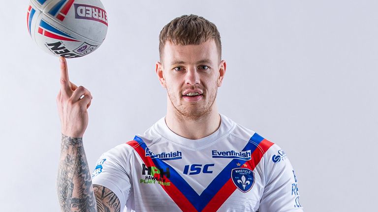 Picture by Allan McKenzie/SWpix.com - 08/01/2020 - Rugby League - Super League - Wakefield Media Day 2020 - , The Mobile Rocket Stadium, Wakefield, England - Tom Johnstone.