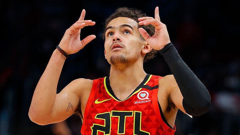 Trae Young top scored against the Washington Wizards with 45 points 