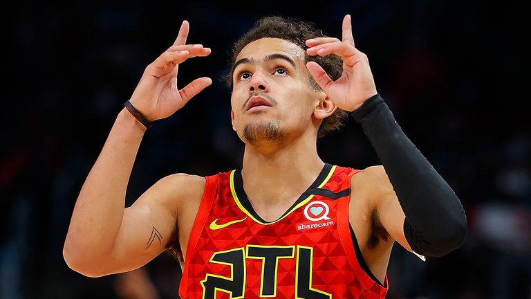 Trae Young fue el mejor anotador contra los Washington Wizards con 45 puntos 