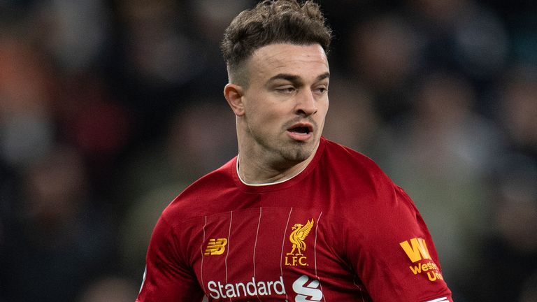 LONDON, ENGLAND - JANUARY 11: Xherdan Shaqiri of Liverpool FC during the Premier League match between Tottenham Hotspur and Liverpool FC at Tottenham Hotspur Stadium on January 11, 2020 in London, United Kingdom. (Photo by Visionhaus)