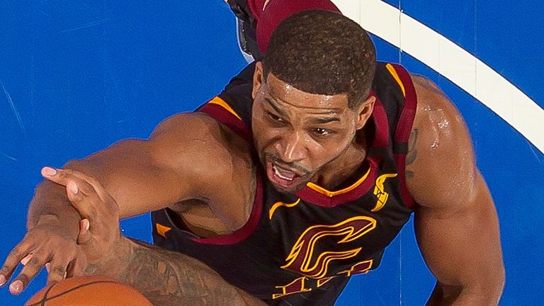 Tristan Thompson competes for a rebound