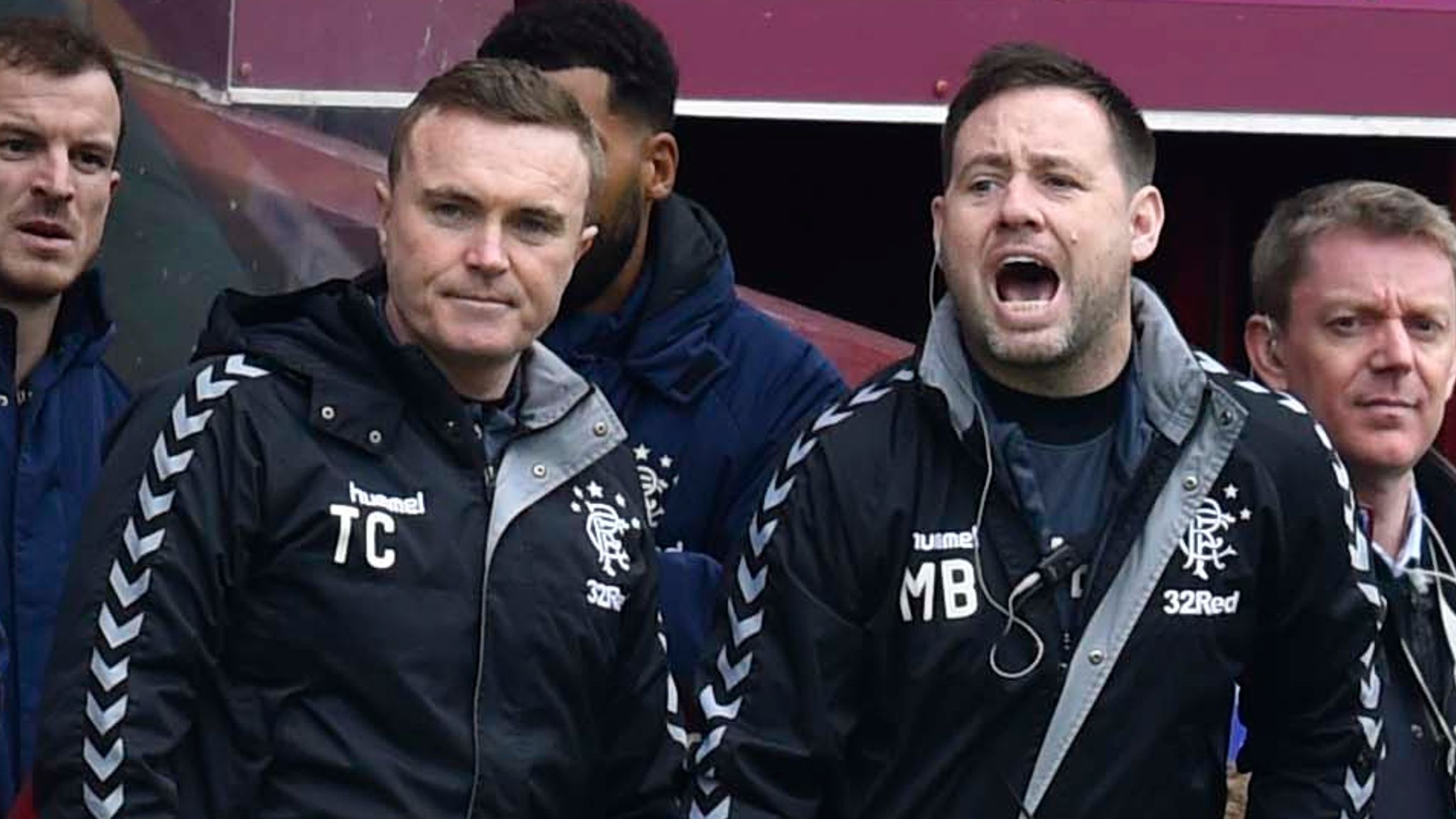 Rangers coaches Michael Beale and Tom Culshaw given touchline bans ...