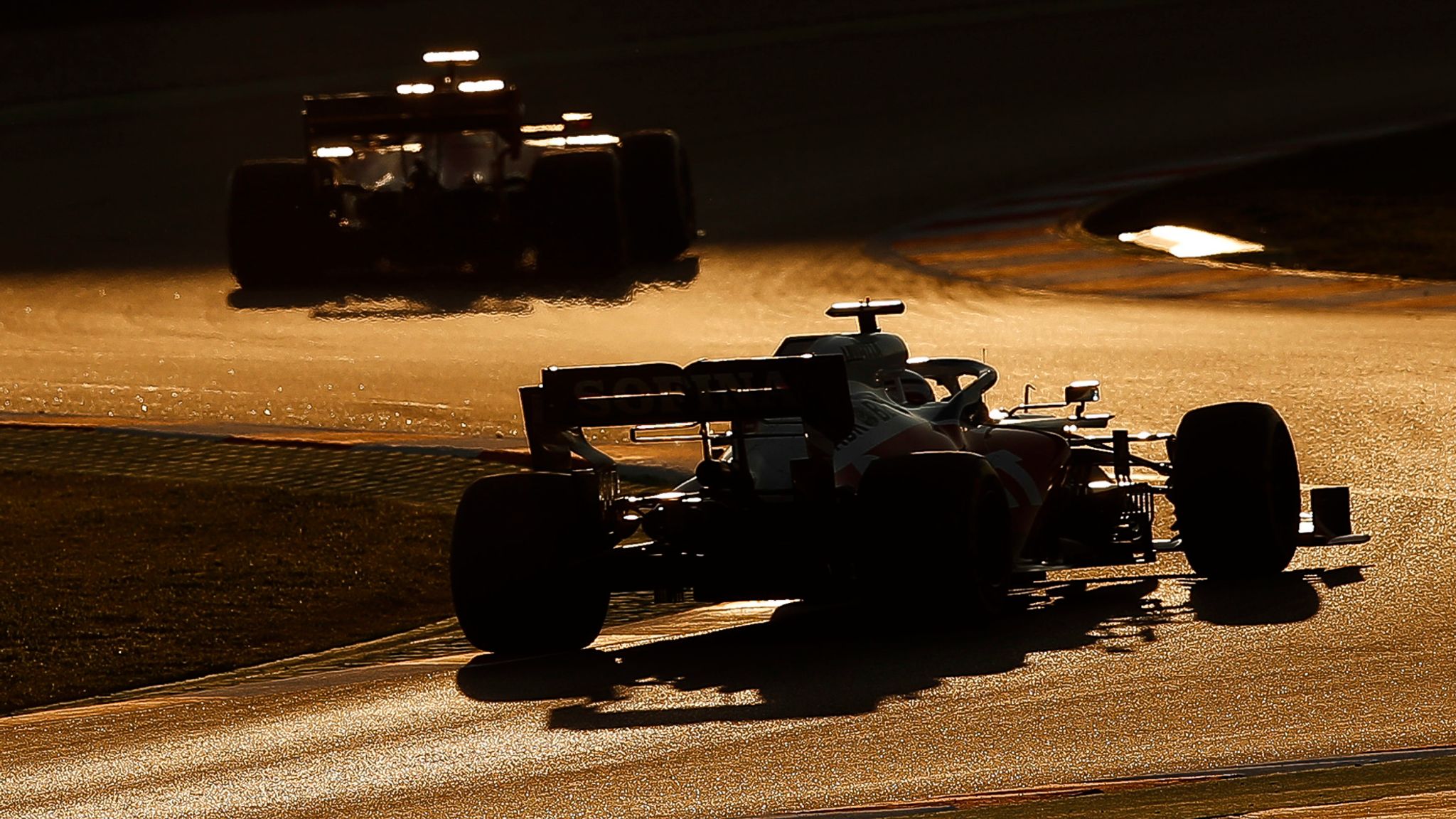 f1 testing 2020 sky