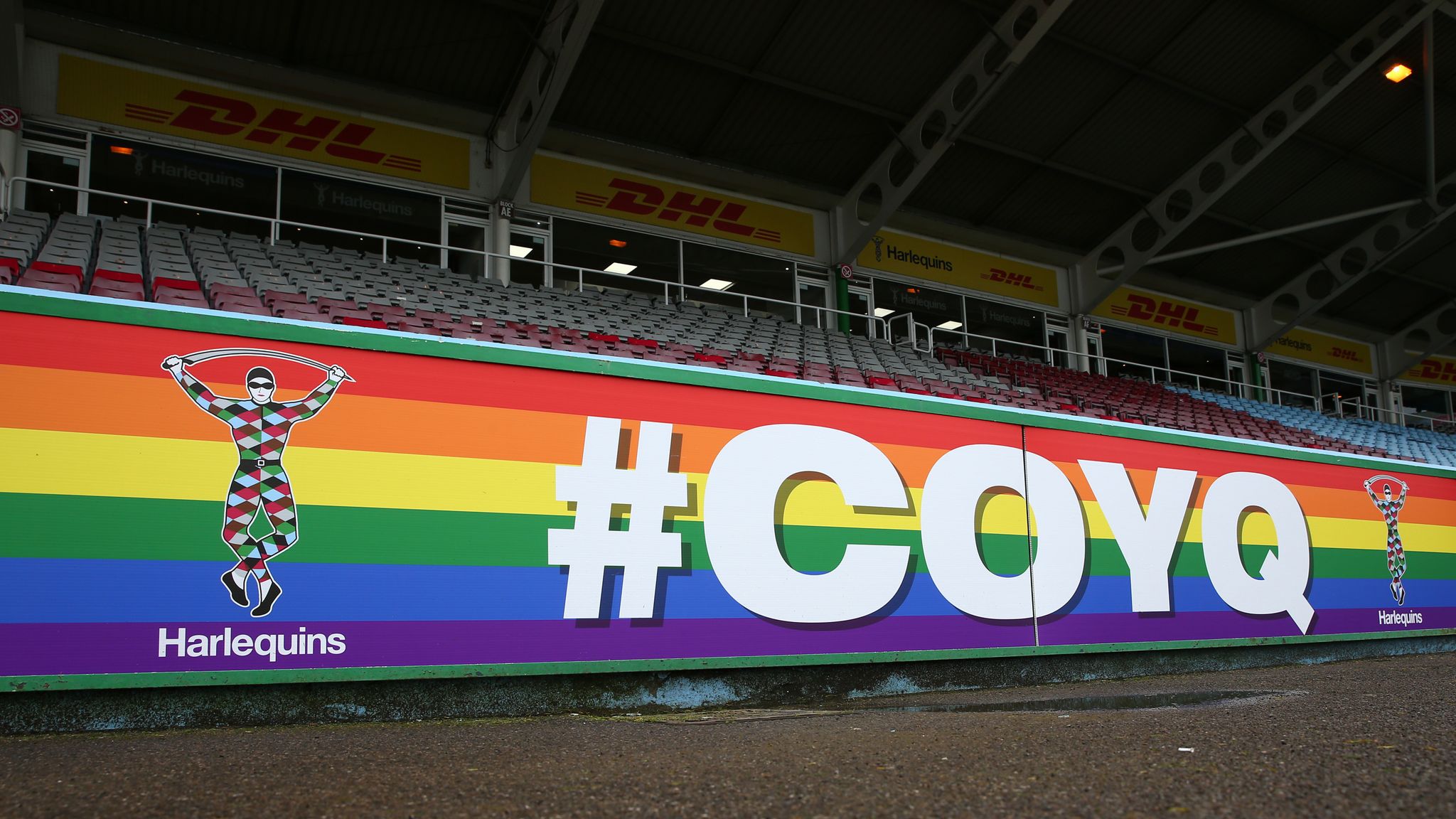 Harlequins Make History With Professional Rugby Union S First Pride Game Rugby Union News Sky Sports