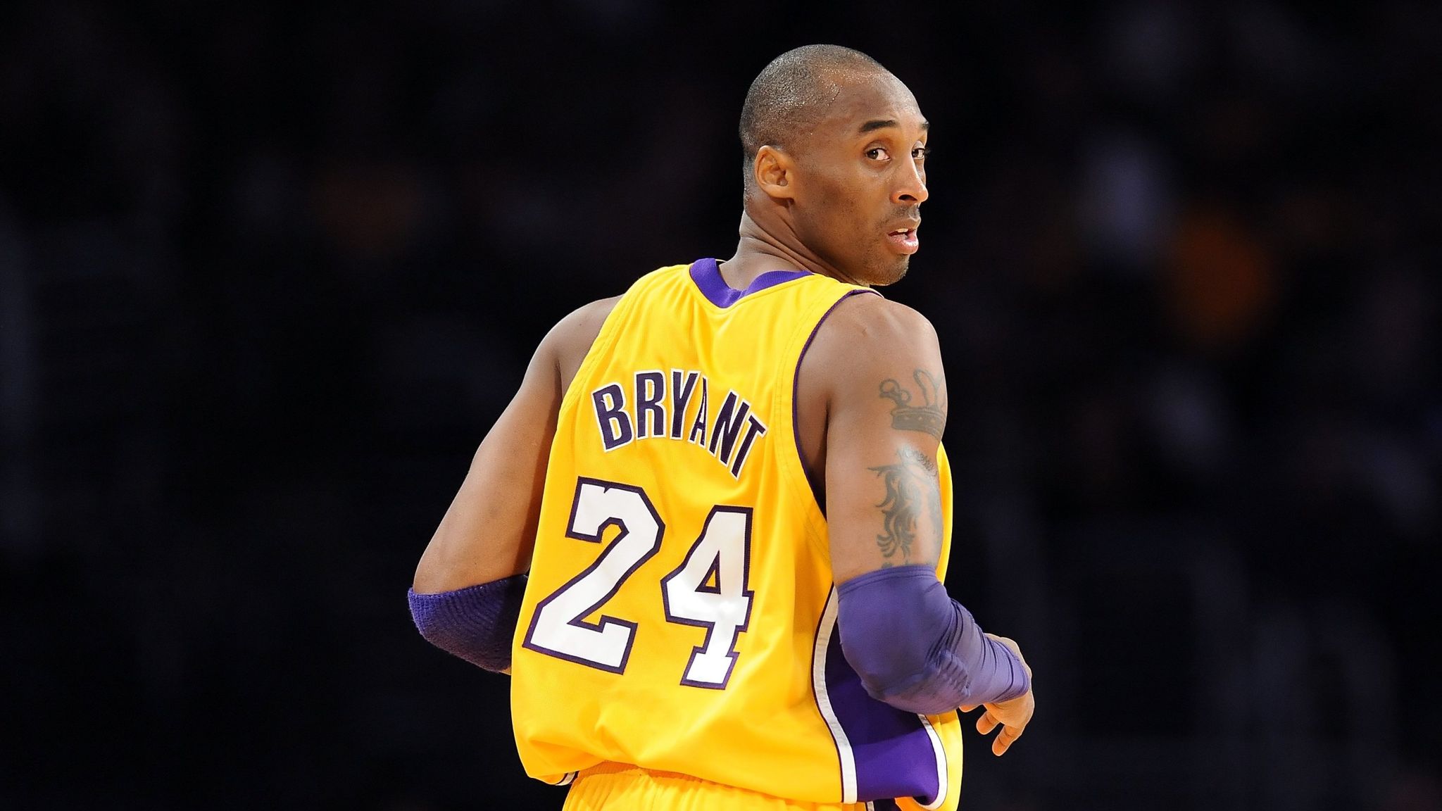 NBA Lakers 8 & 24 Kobe Bryant Black Retirement Commemorative Men Jersey