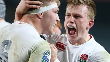 Ross Moriarty (left) and Nick Tompkins won the U20 Junior World Championship with England in 2014