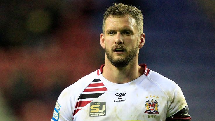 Picture by Chris Mangnall/SWpix.com - 30/01/2020 - Rugby League - Betfred Super League - Wigan Warriors v Warrington Wolves - DW Stadium, Wigan, England -
Wigans Sean O'Loughlin