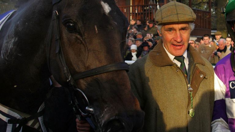 File photo dated 19-11-2005 of Kingscliff with jockey Robert Walford (right) and trainer Rober Alner celebrate their win in the Betfair Chase at Haydock Racecourse