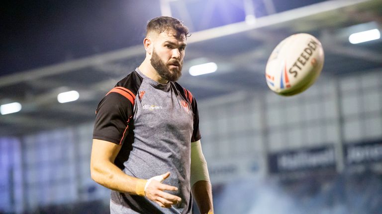 Picture by Allan McKenzie/SWpix.com - 06/02/2020 - Rugby League - Betfred Super League - Warrington Wolves v St Helens - Halliwell Jones Stadium, Warrington, England - Alex Walmsley.