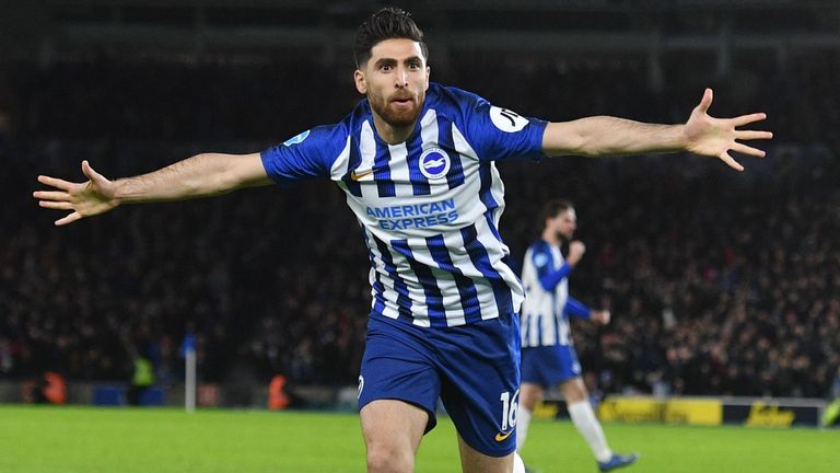 Alireza Jahanbakhsh celebrates Adrian Mariappa's own goal