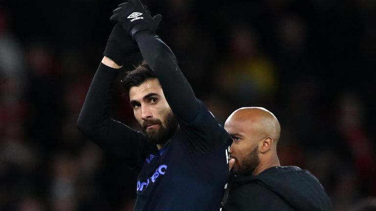 Gomes was quick to thank both the Everton fans and the wider football world