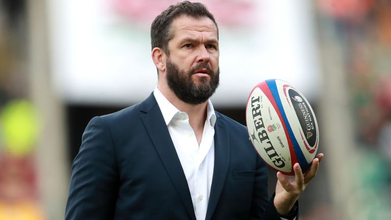 Ireland head coach Andy Farrell during the Six Nations match with England at Twickenham