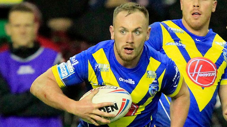 Picture by Chris Mangnall/SWpix.com - 30/01/2020 - Rugby League - Betfred Super League - Wigan Warriors v Warrington Wolves - DW Stadium, Wigan, England -
Warringtons Ben Currie