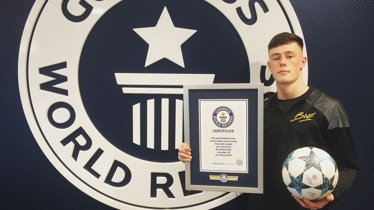 Guinness World Record holder and freestyle footballer Ben Nuttall