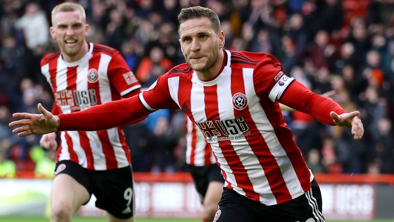 Captain Billy Sharp equalised for the Blades