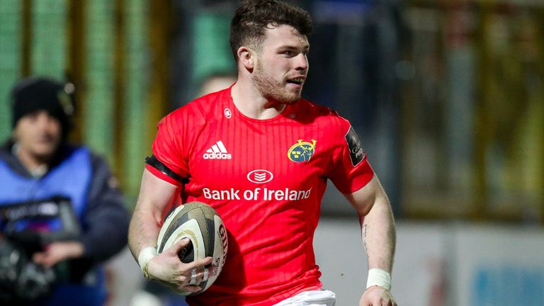 21 February 2020; Calvin Nash of Munster during the Guinness PRO14 Round 12 match between Zebre and Munster at Stadio Sergio Lanfranchi in Parma, Italy. Photo by Roberto Bregani/Sportsfile